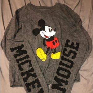 Mickey Mouse long sleeve crop top